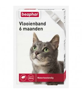 Beaphar Vlooienband 6 mnd kat wit