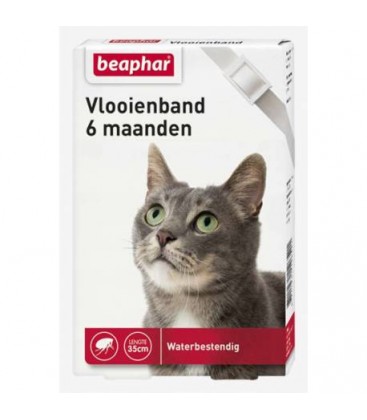 Beaphar Vlooienband 6 mnd kat wit